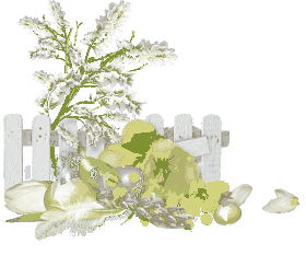 Kurczaki pilnują pisanek przy płocie